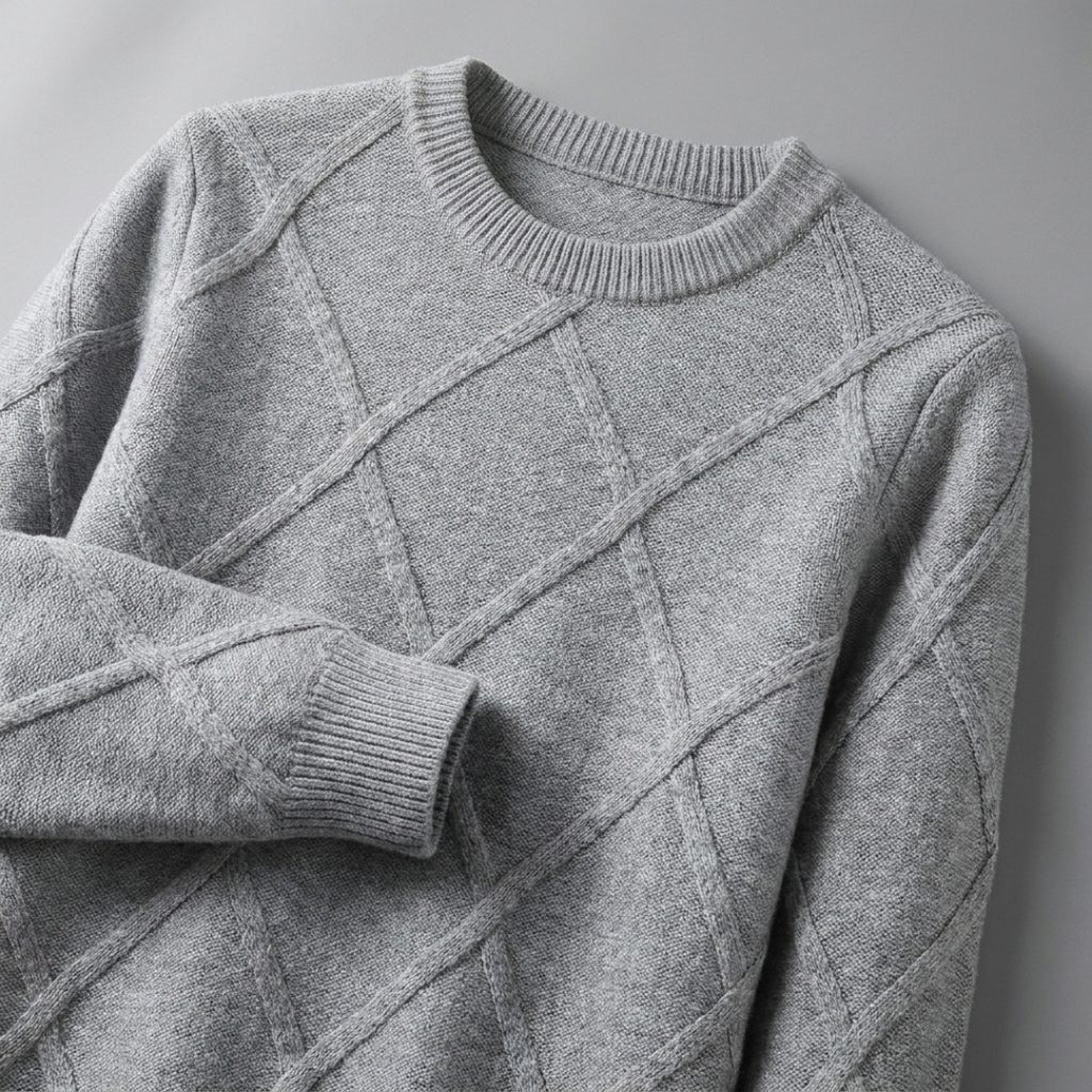 Cable-Knit Cashmere Crewneck Sweater