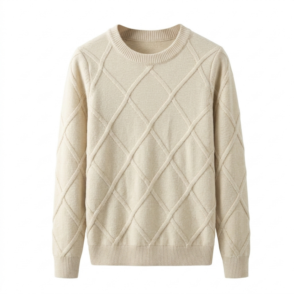 Cable-Knit Cashmere Crewneck Sweater
