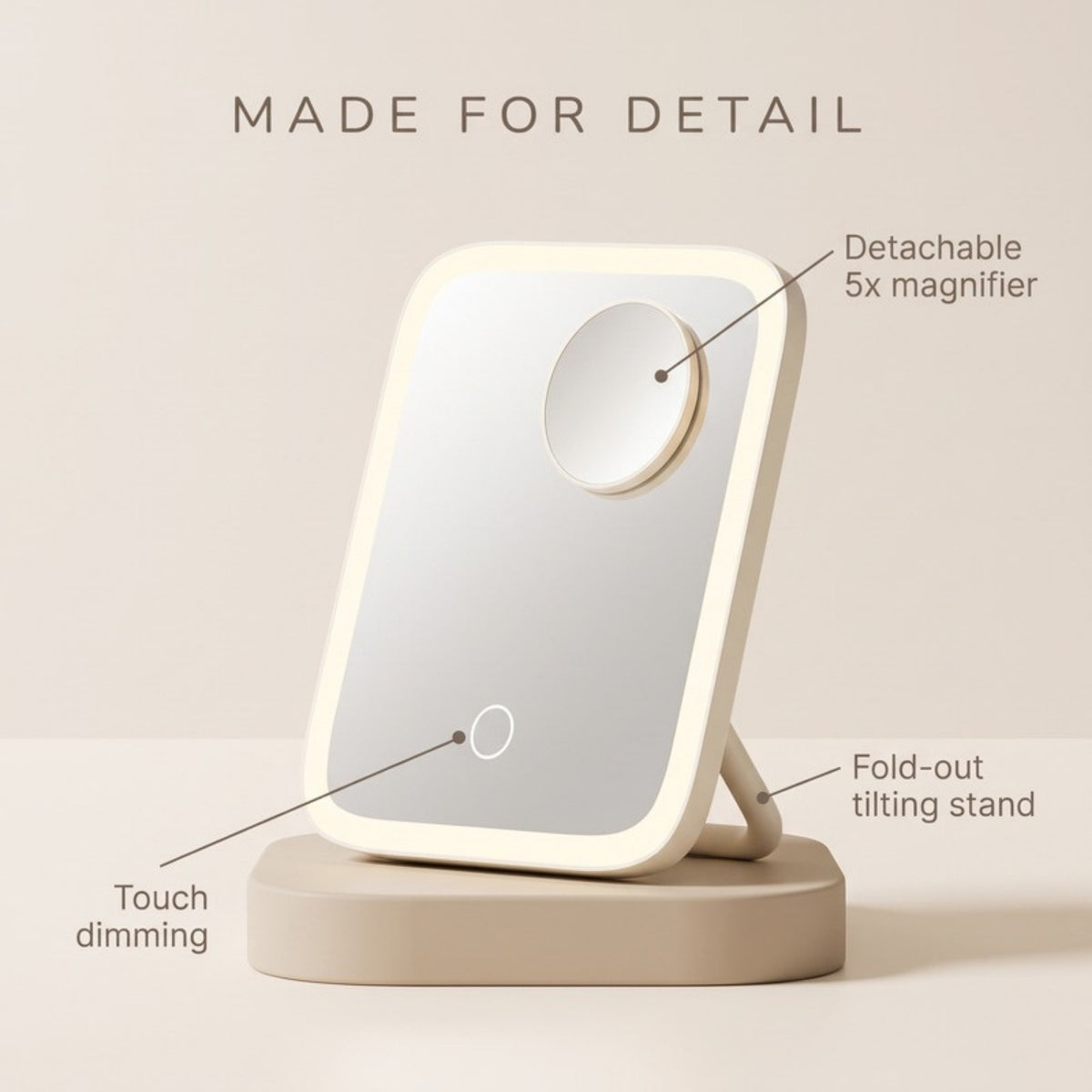 Lumi Lighted Vanity Mirror features