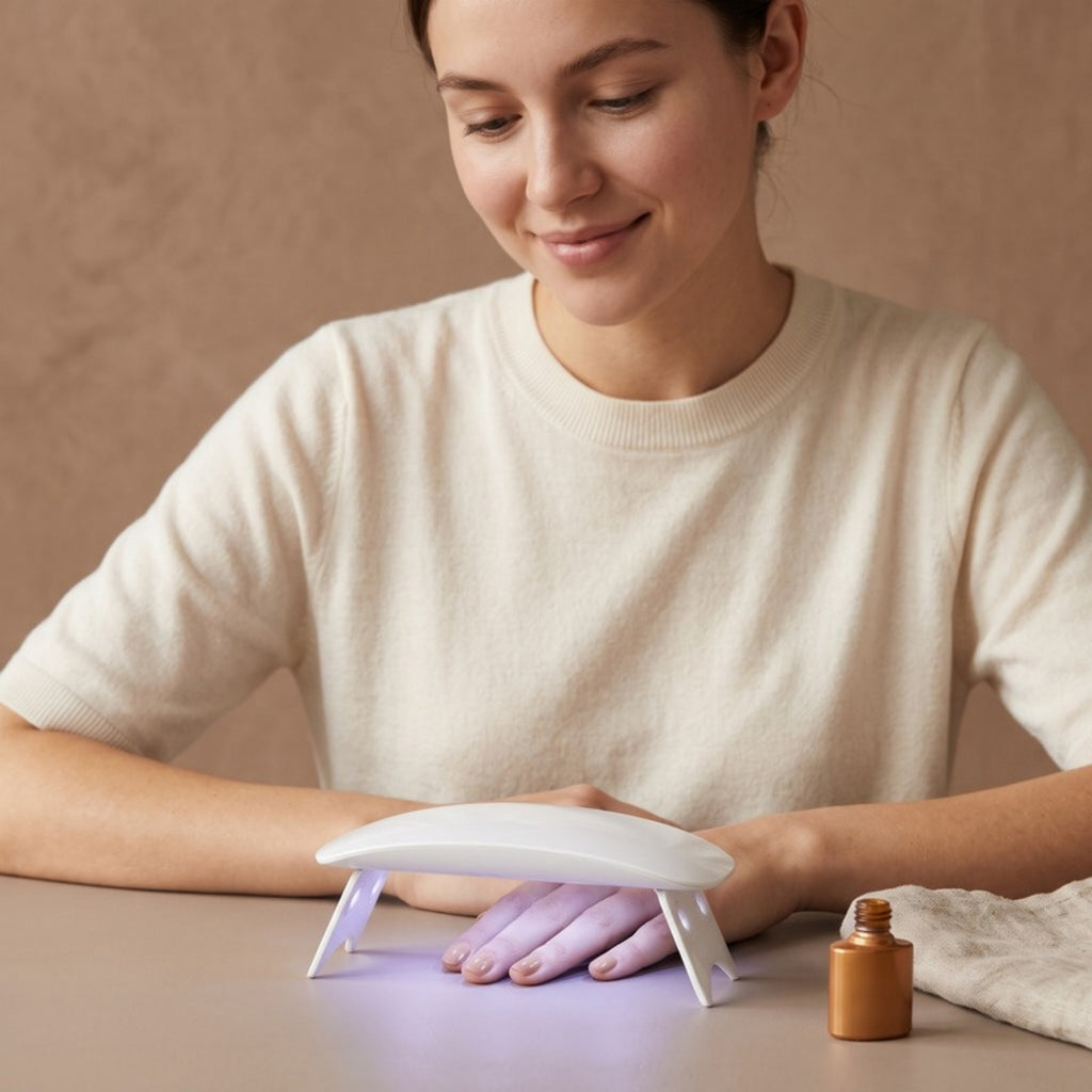 Model using the Polish Mini UV LED Nail Lamp