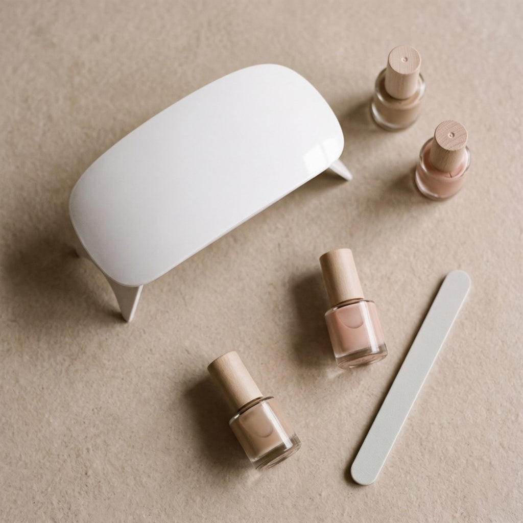 Polish Mini UV LED Nail Lamp flat lay
