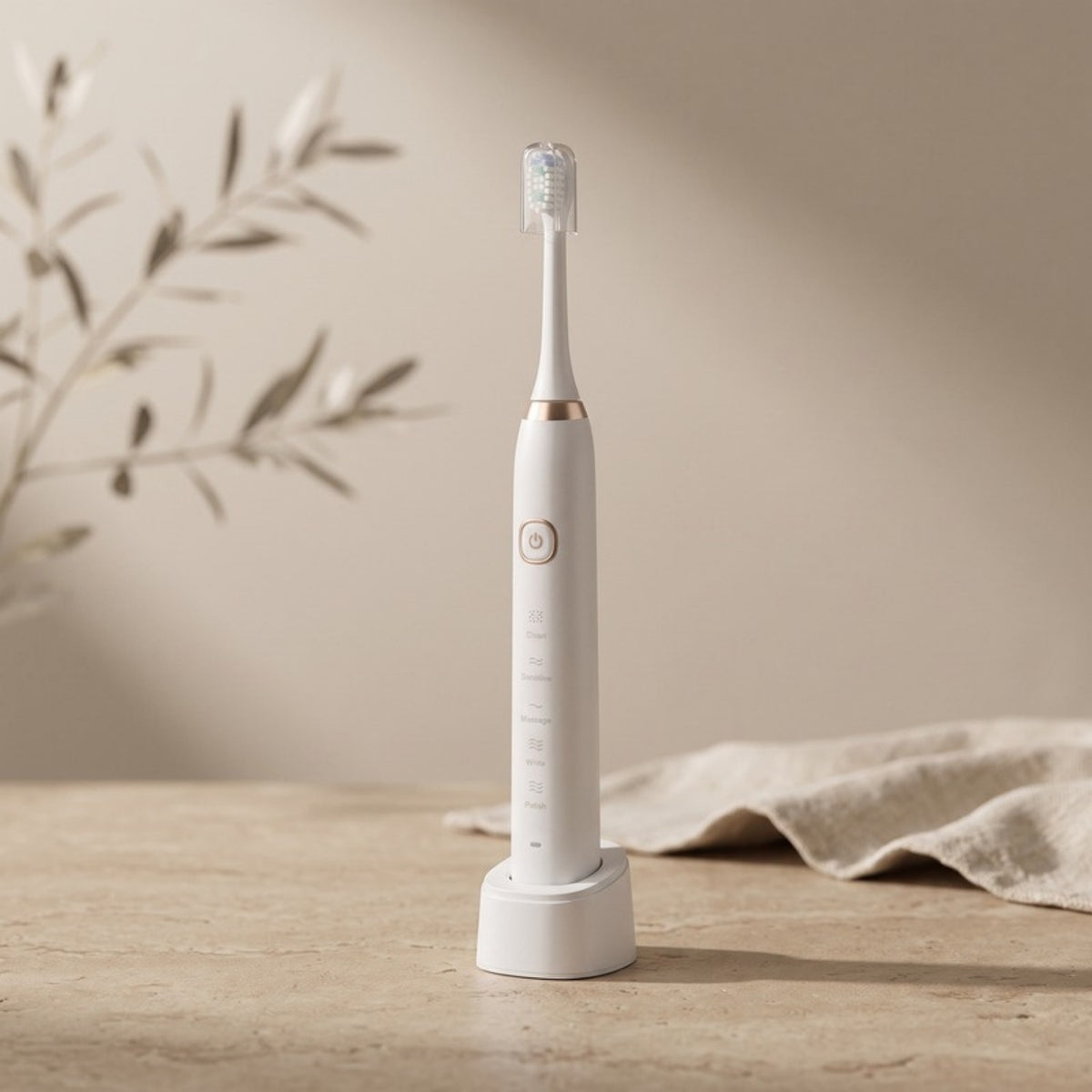 Bright Sonic Electric Toothbrush in White