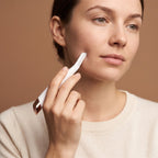 Model using the Smooth Dermaplaning Facial Trimmer