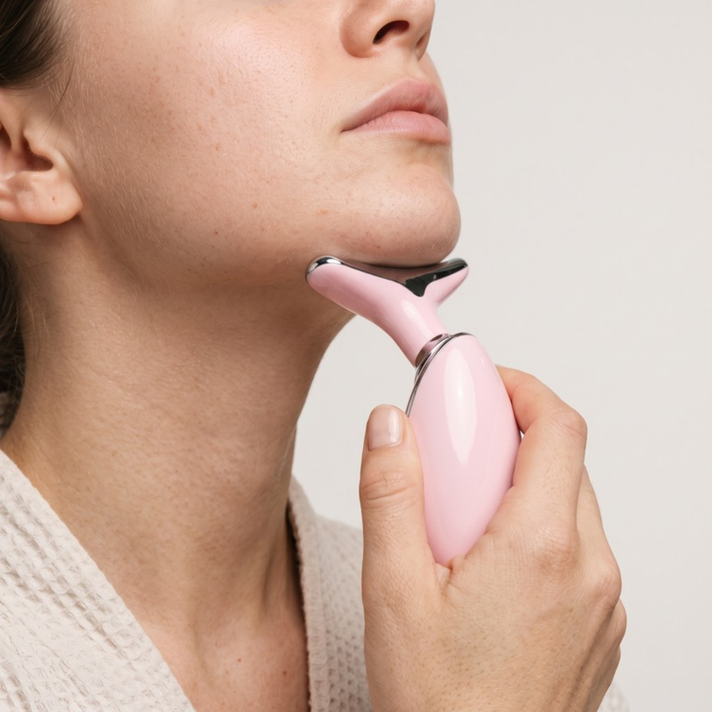 Asetics Contour EMS Face & Neck Massager - Pink