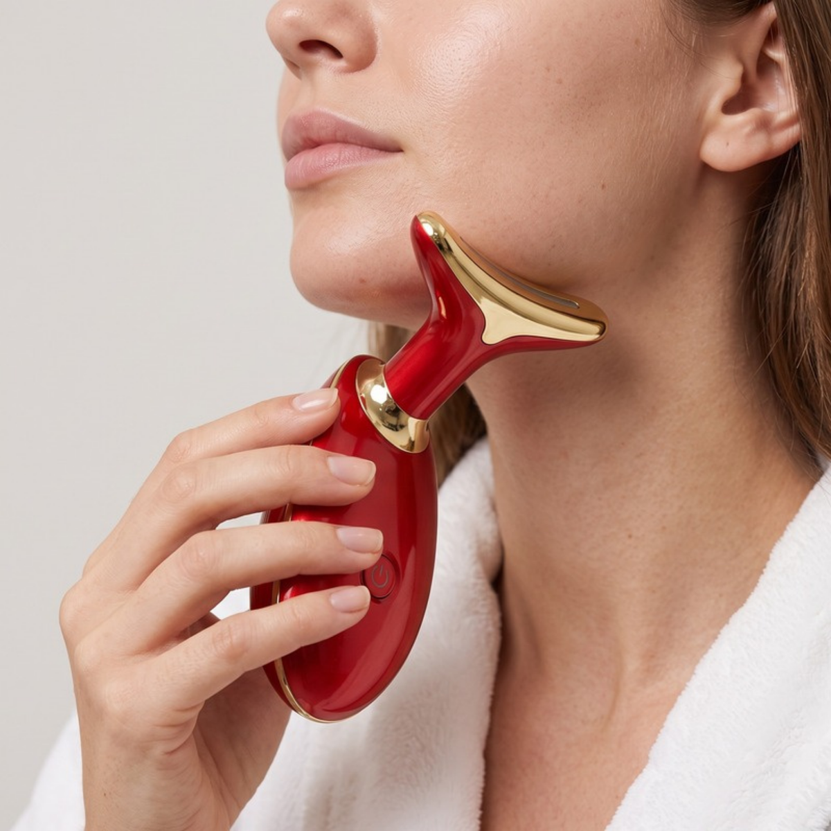 Asetics Contour EMS Face & Neck Massager - Red