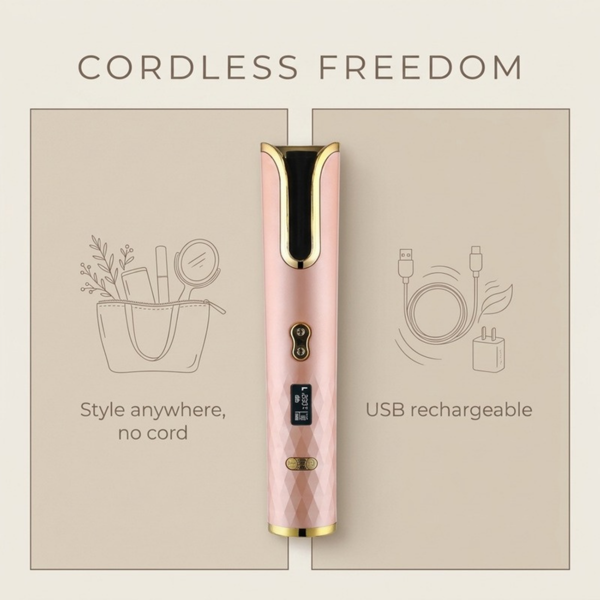 Asetics Curl Cordless Automatic Hair Curler