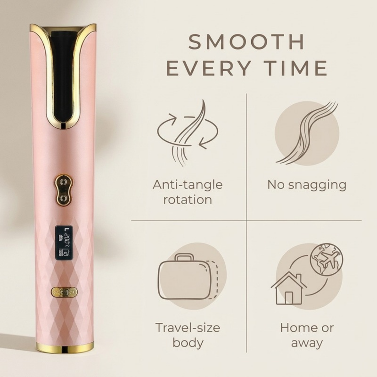 Asetics Curl Cordless Automatic Hair Curler