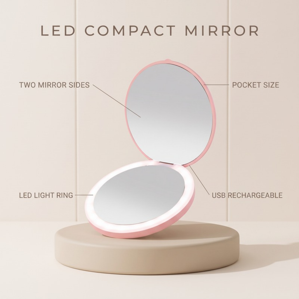 Asetics Lumi LED Compact Mirror
