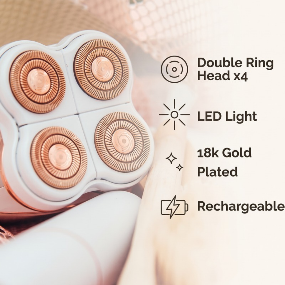 Asetics Petal 4-Head Hair Remover
