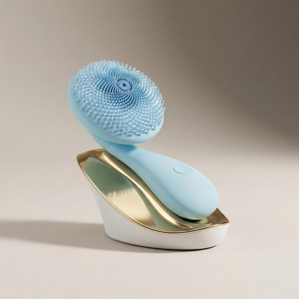 Asetics Pure Sonic Silicone Cleansing Brush in Blue