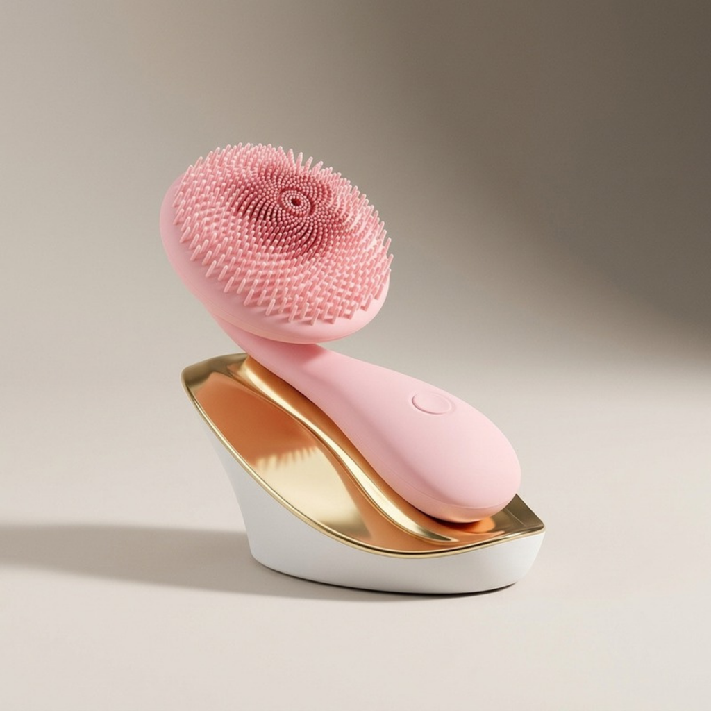 Asetics Pure Sonic Silicone Cleansing Brush in Pink