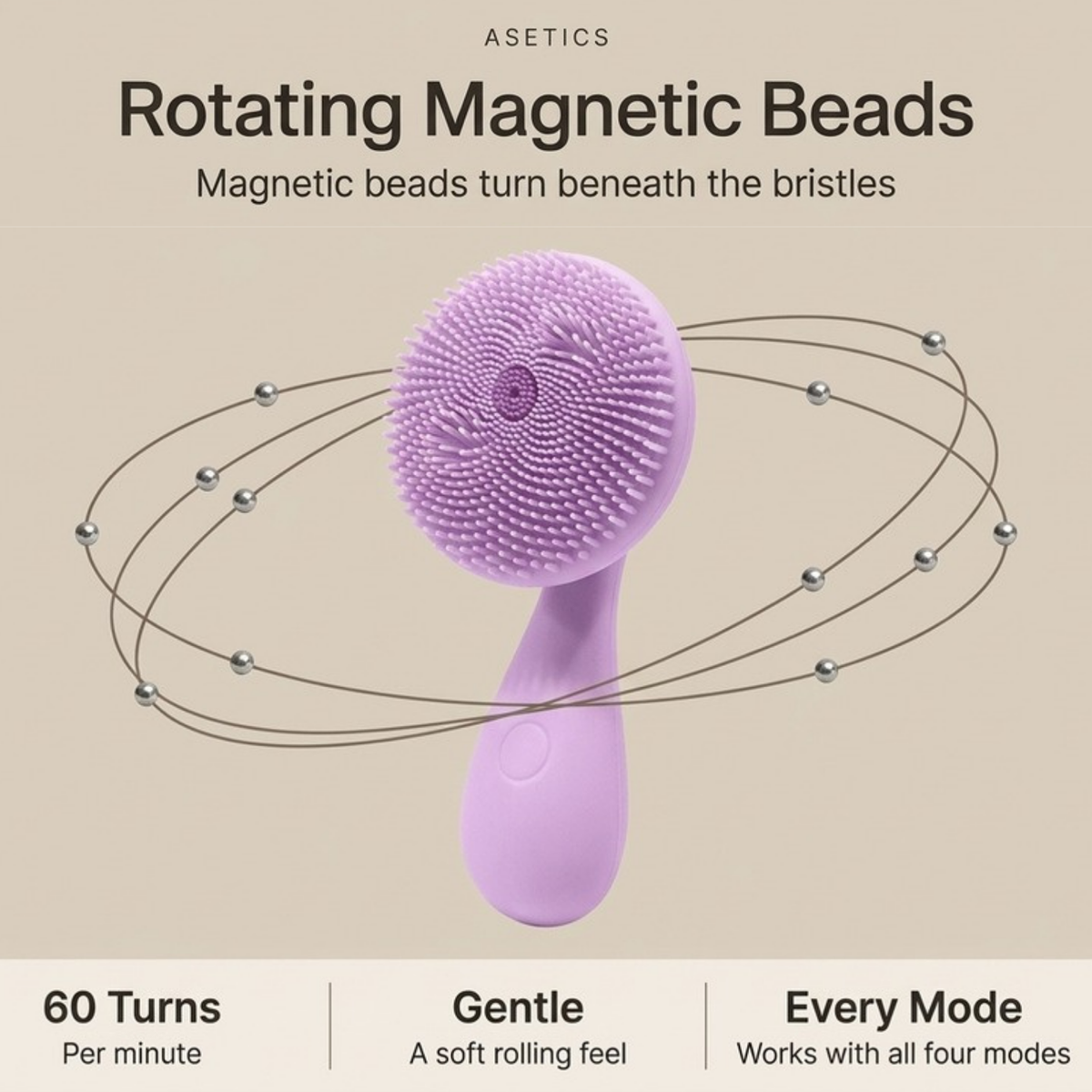 Asetics Pure Sonic Silicone Cleansing Brush