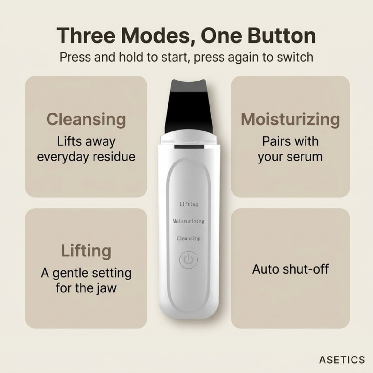 Asetics Pure Ultrasonic Skin Scrubber