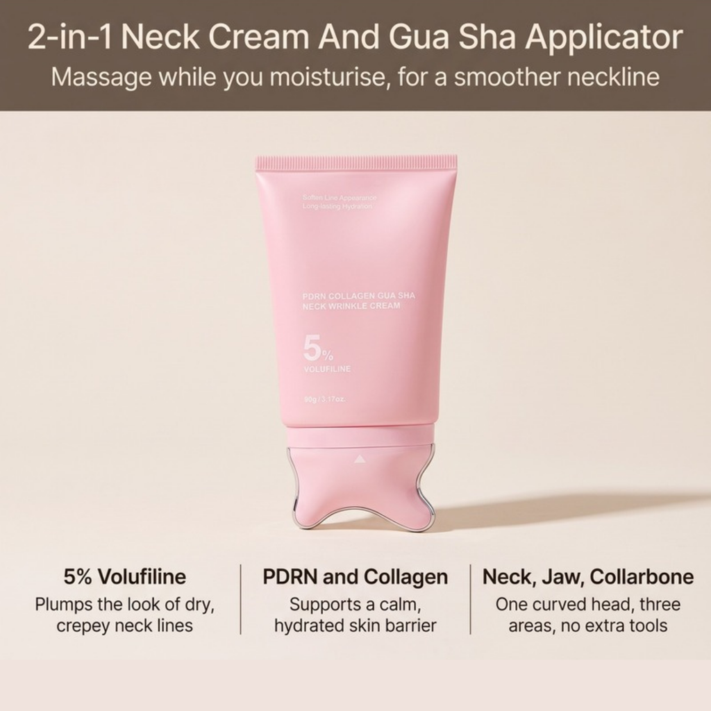 Asetics Silk Collagen Gua Sha Neck Cream