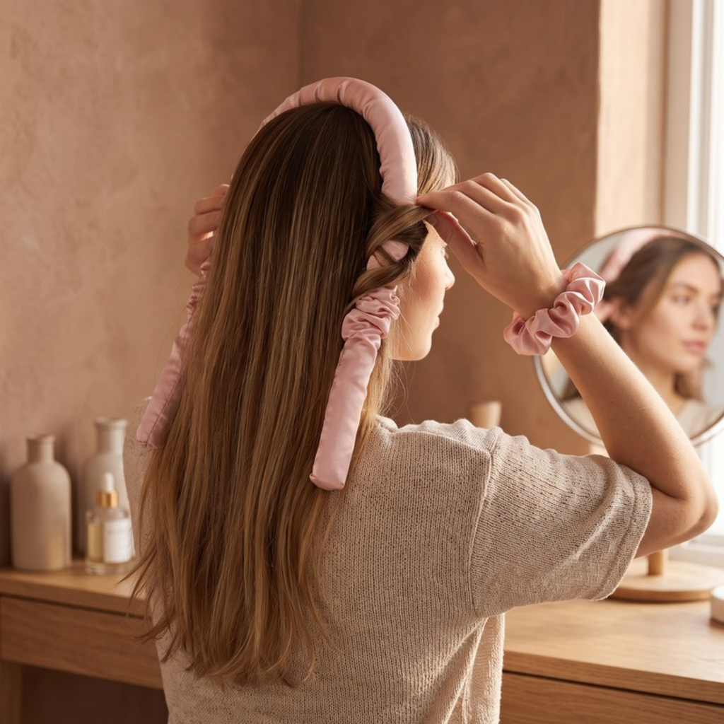 Asetics Silk Satin Heatless Curling Rod
